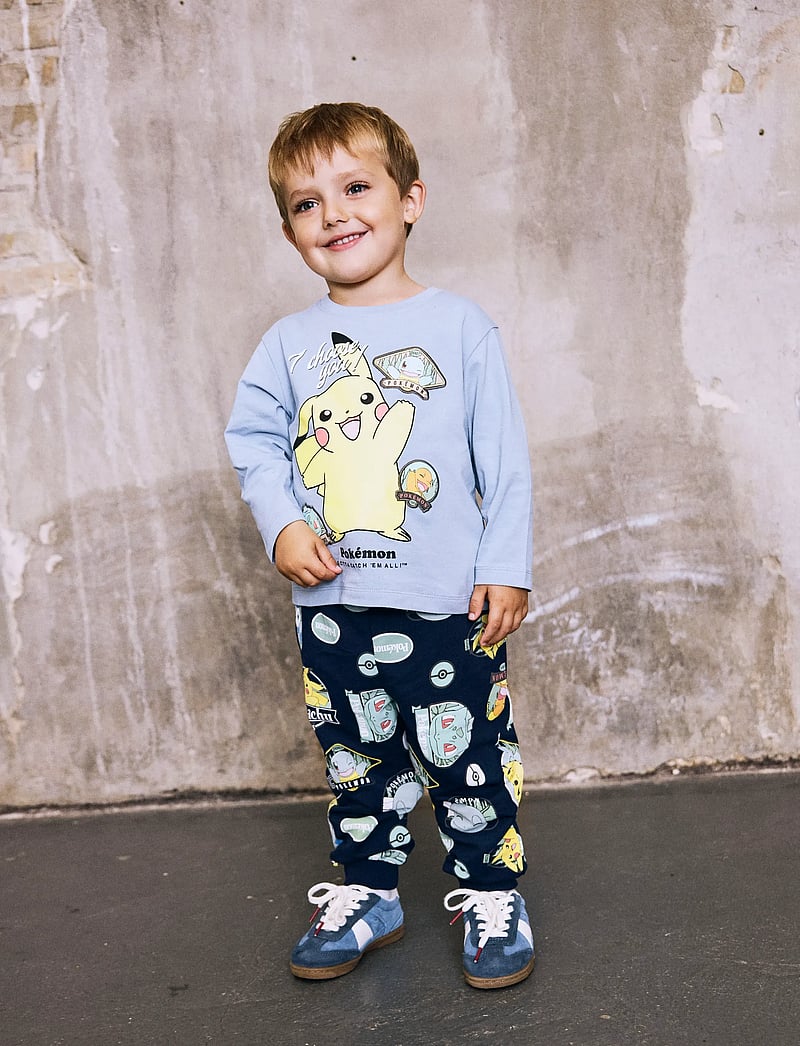 name it - NMMJUMBO POKEMON NREG LS TOP BOX SKY - pikkade varrukatega t-särgid - dusty blue - 3