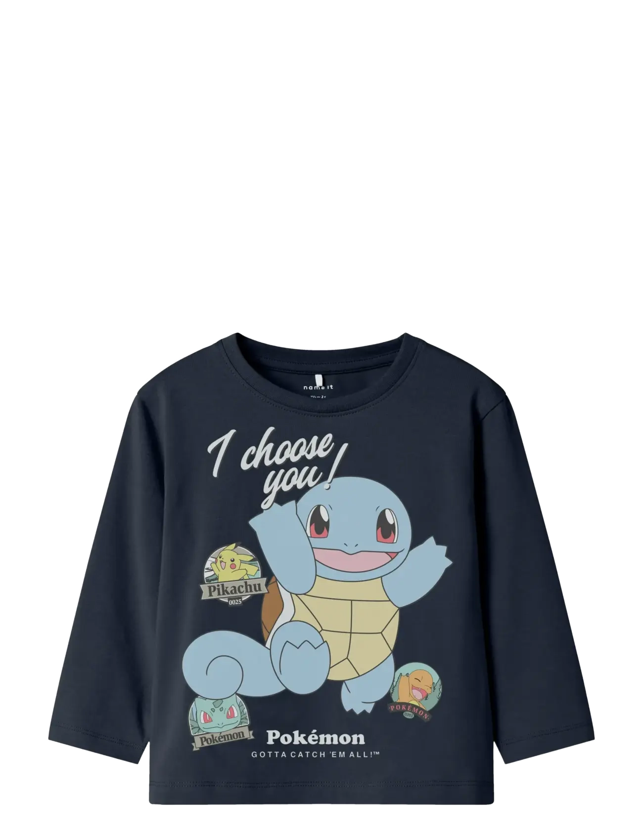 name it Nmmjumbo Pokemon Nreg Ls Top Box Sky, Børn, Pokémon Langærmet T-shirt, Navy, Str: 98