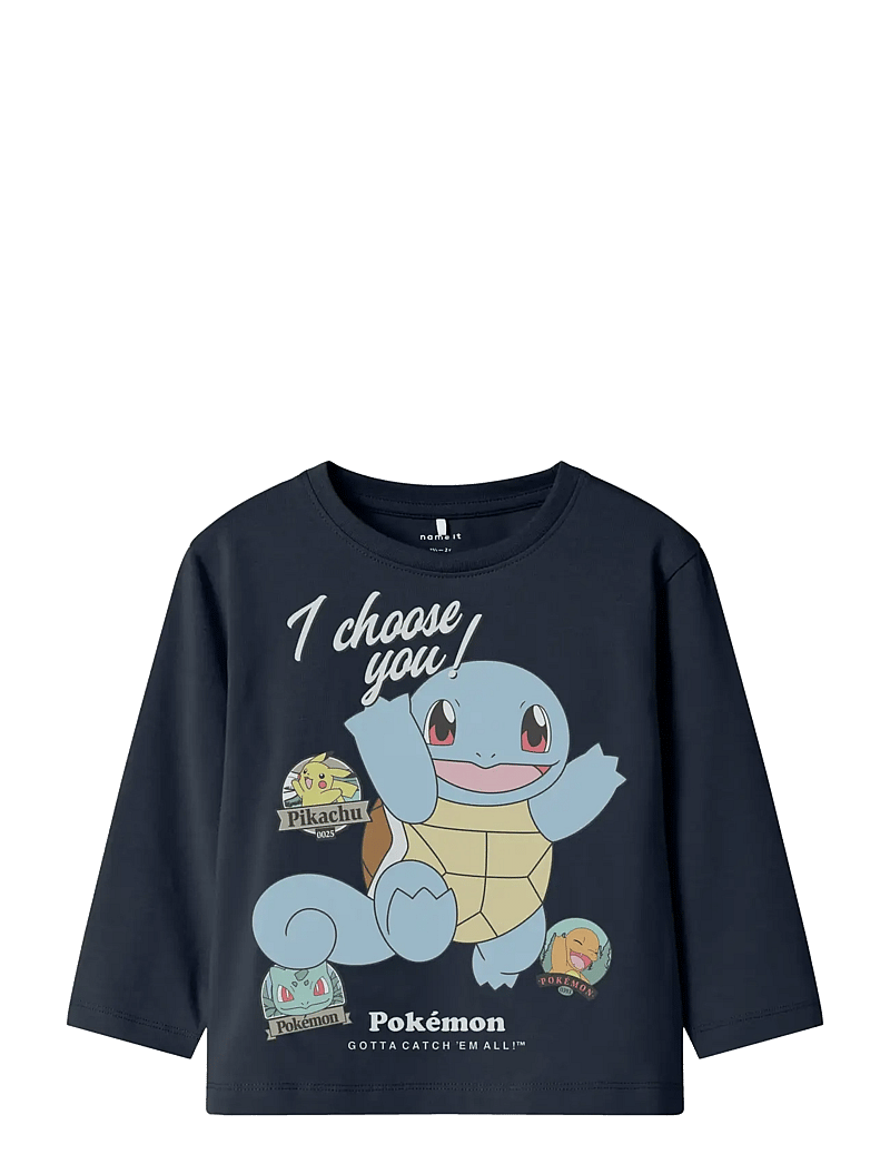 name it - NMMJUMBO POKEMON NREG LS TOP BOX SKY - langermede t-skjorter - navy blazer - 0