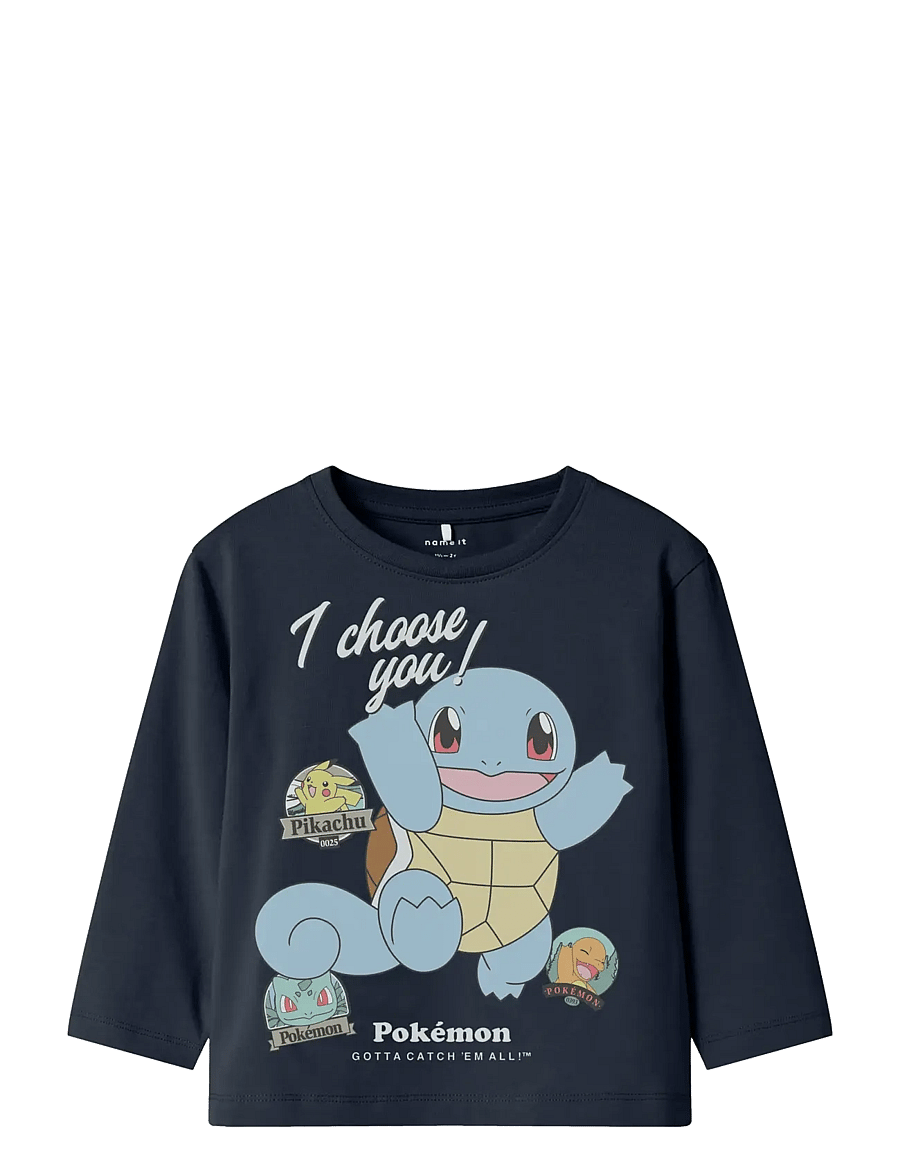 name it - NMMJUMBO POKEMON NREG LS TOP BOX SKY - langærmede t-shirts - navy blazer - 0
