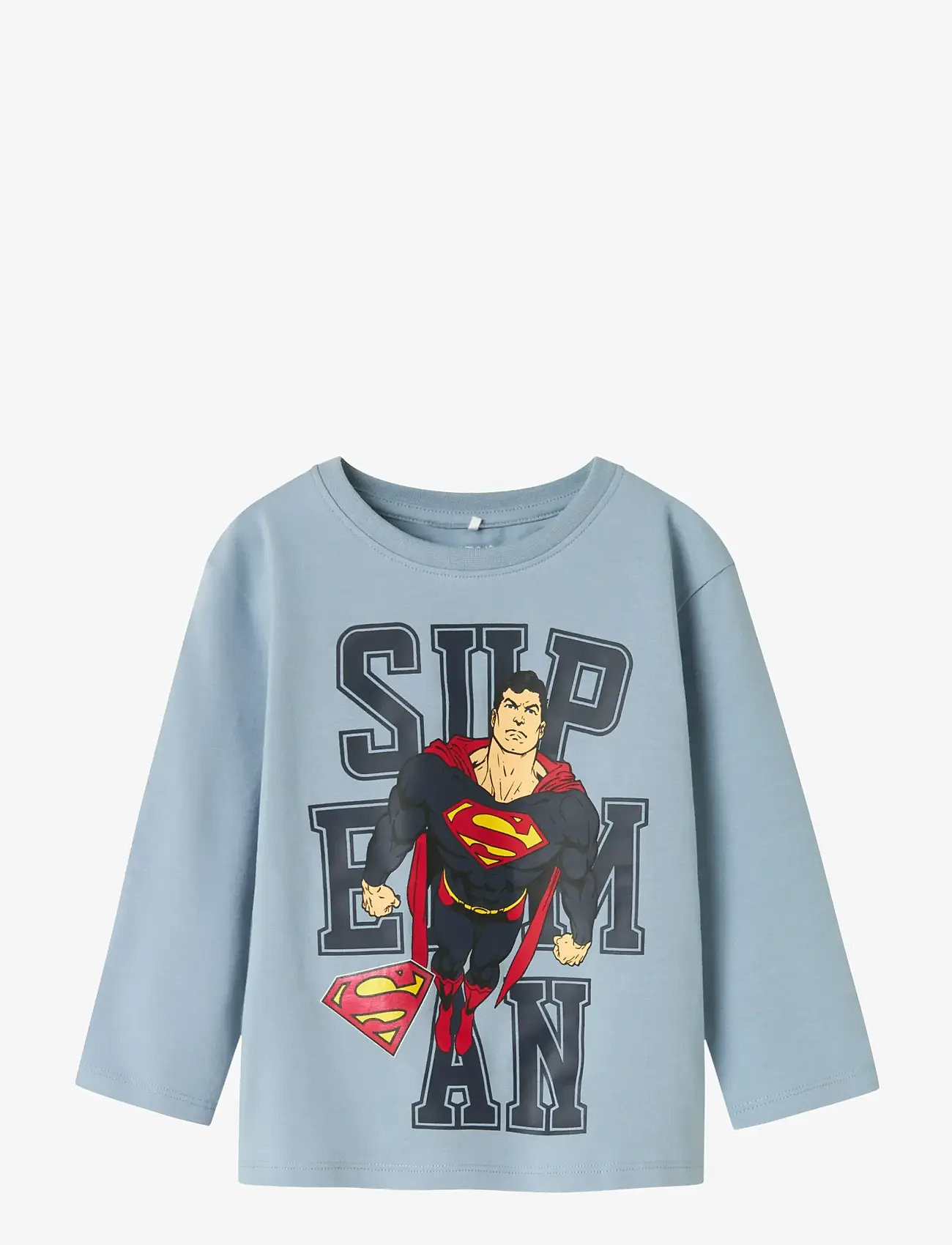 name it - NMMJUNES SUPERMAN NREG LS TOP WAB - long-sleeved t-shirts - dusty blue - 1
