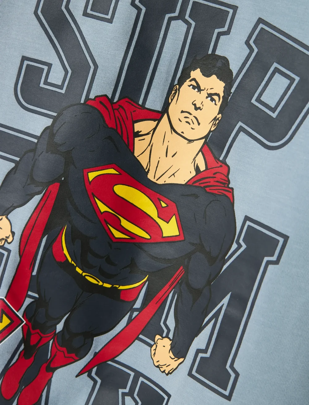 name it - NMMJUNES SUPERMAN NREG LS TOP WAB - långärmade t-shirts - dusty blue - 2