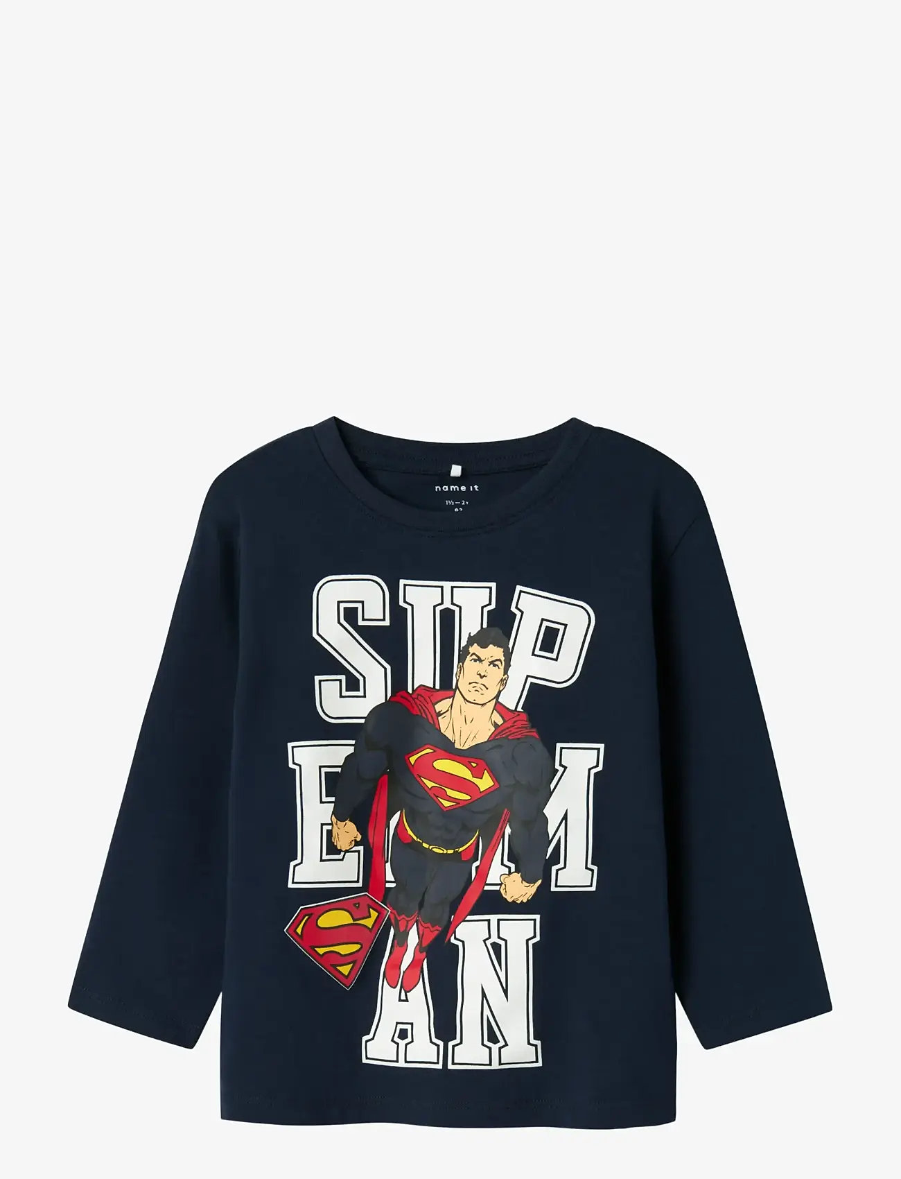 name it - NMMJUNES SUPERMAN NREG LS TOP WAB - pikkade varrukatega t-särgid - navy blazer - 0