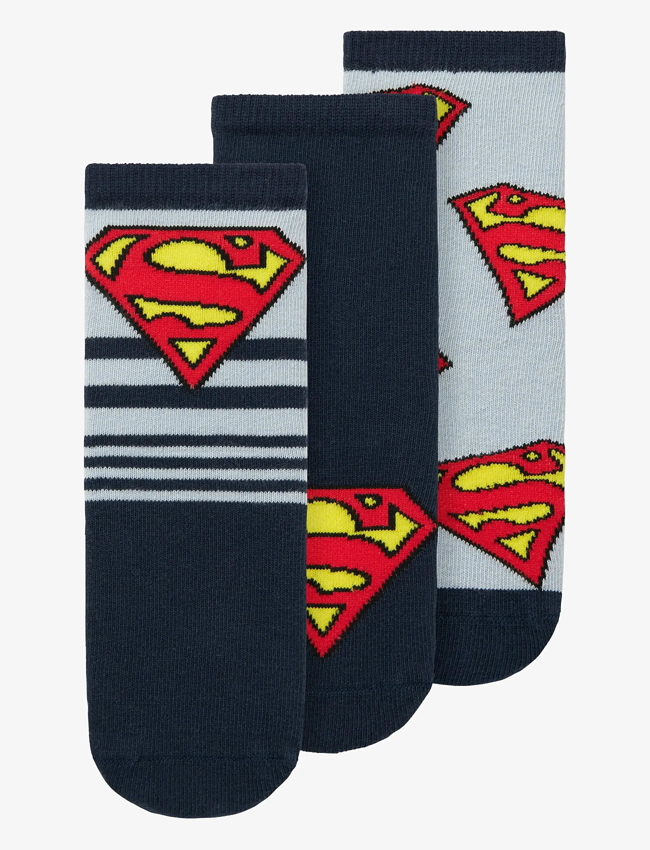 name it - NMMJASPER SUPERMAN 3P SOCK WAB - strømper - dusty blue - 1