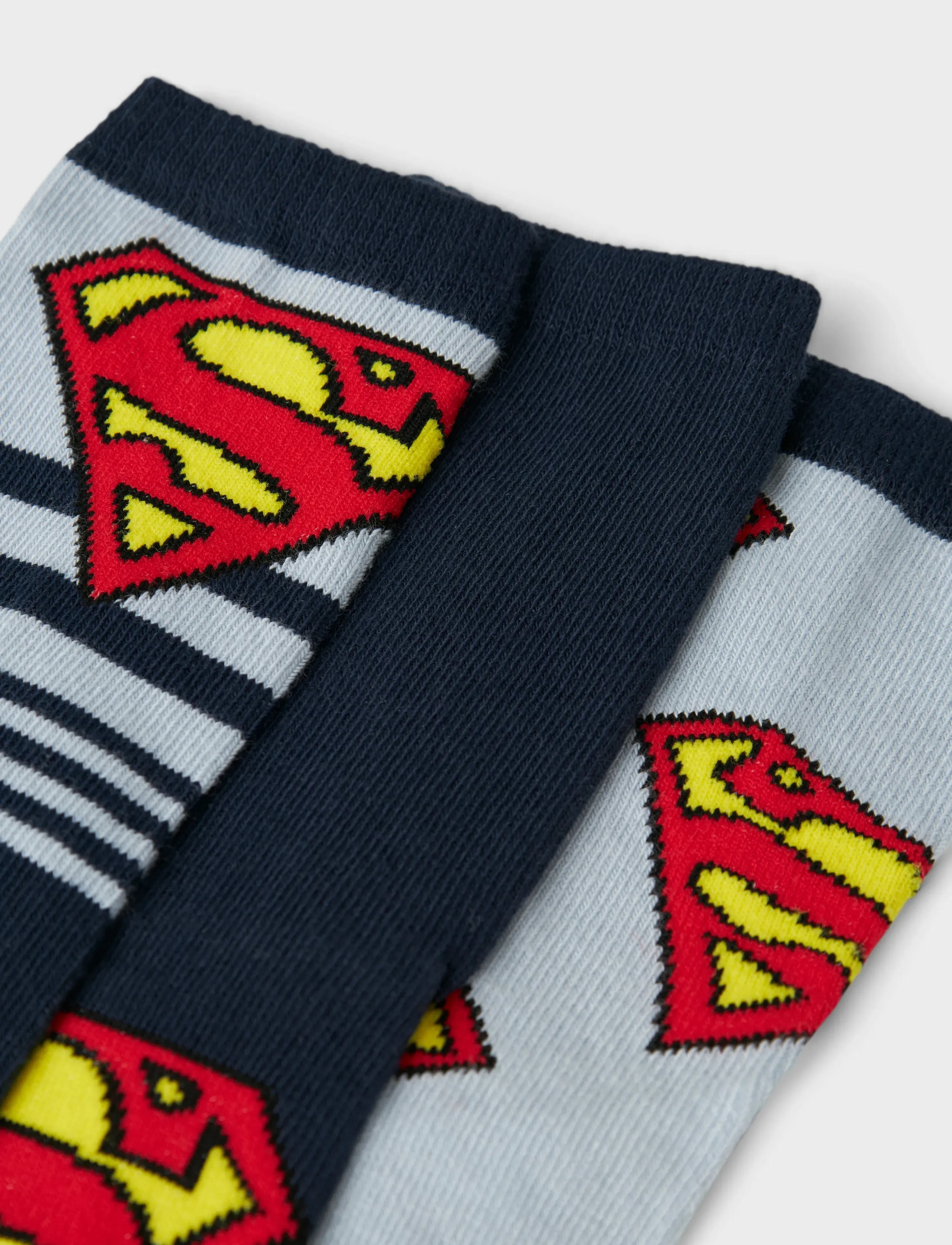 name it - NMMJASPER SUPERMAN 3P SOCK WAB - sokken - dusty blue - 4