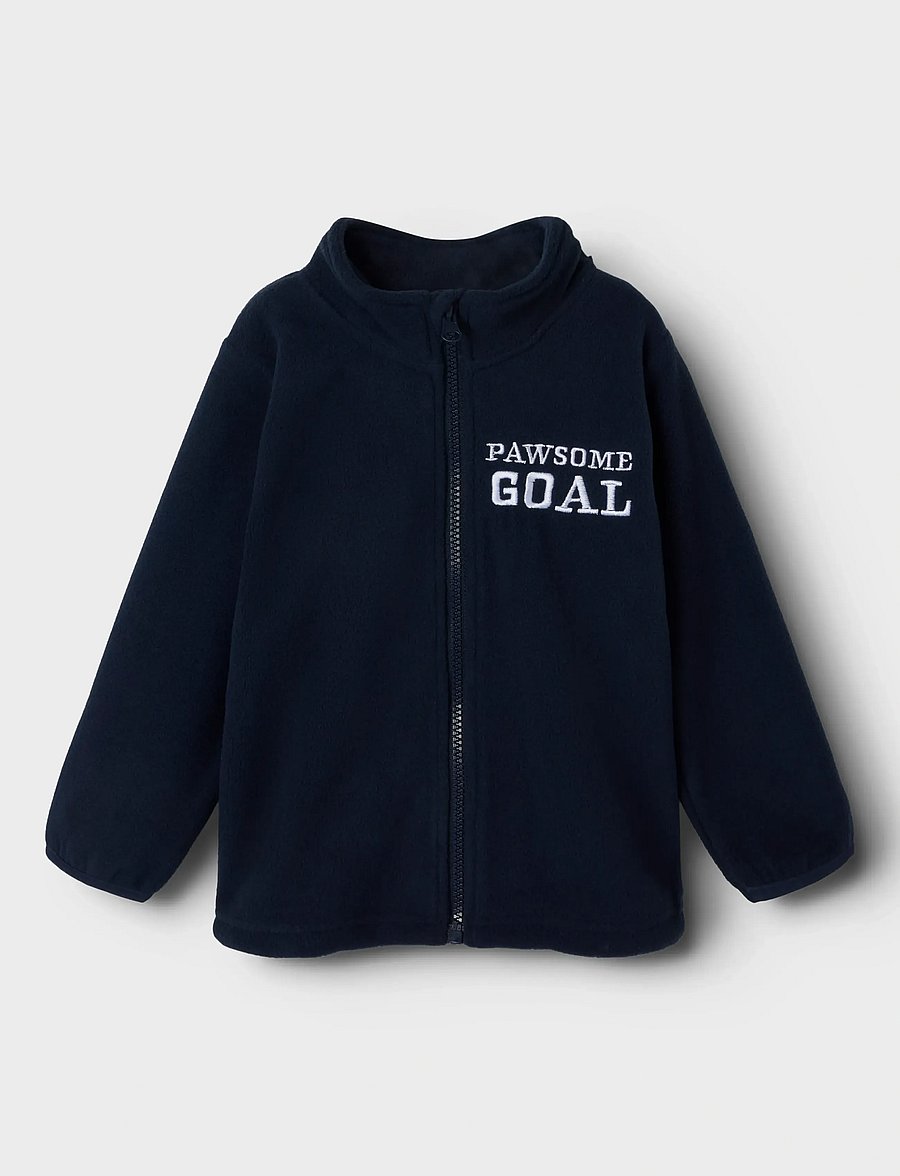 name it - NMMJOHAN PAW FLEECE W ZIP CPLG - fleecejacken - navy blazer - 0