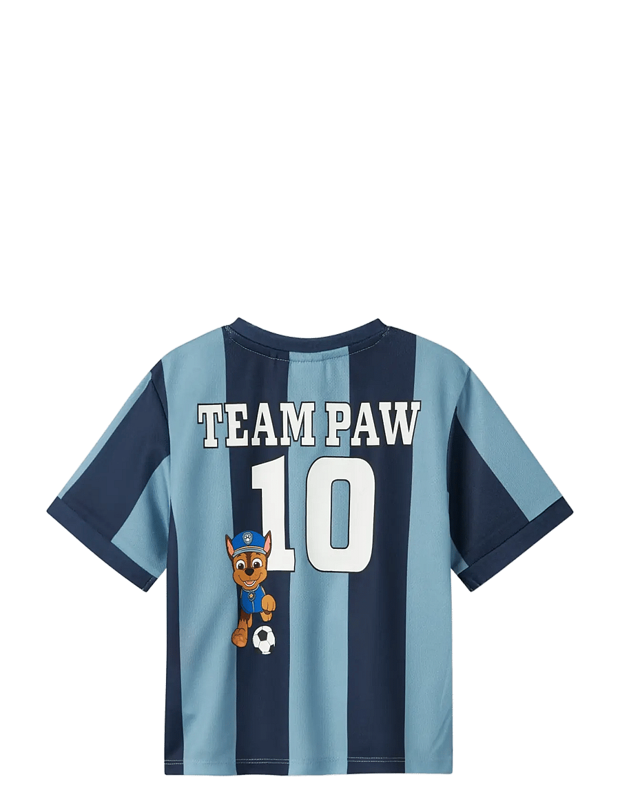 name it - NMMJAKARI PAW NREG POLY TOP CPLG - kortærmede t-shirts - dusty blue - 2