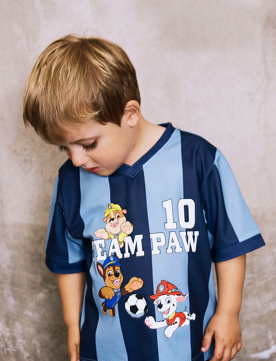 name it - NMMJAKARI PAW NREG POLY TOP CPLG - kortærmede t-shirts - dusty blue - 0
