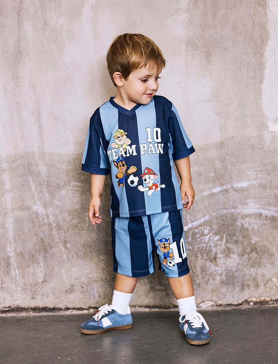 name it - NMMJAKARI PAW NREG POLY TOP CPLG - kortærmede t-shirts - dusty blue - 3