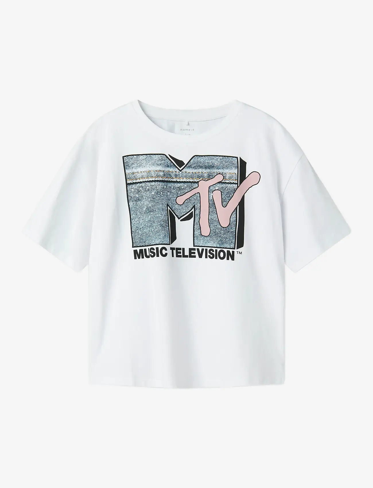 name it - NKFJIBBI MTV SS RLX TOP BOX CPLG - lühikeste varrukatega t-särgid - bright white - 1