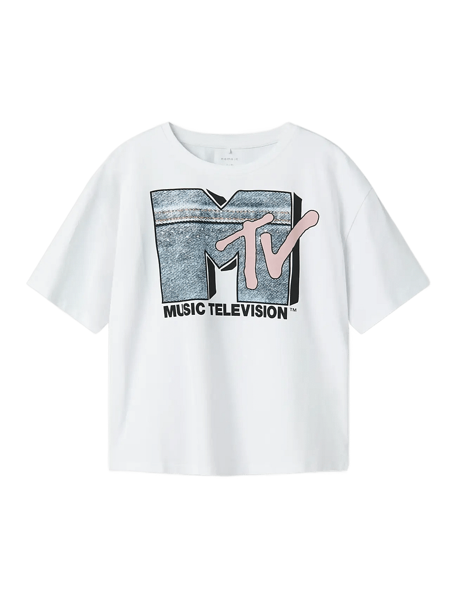 name it - NKFJIBBI MTV SS RLX TOP BOX CPLG - kurzärmelige - bright white - 1