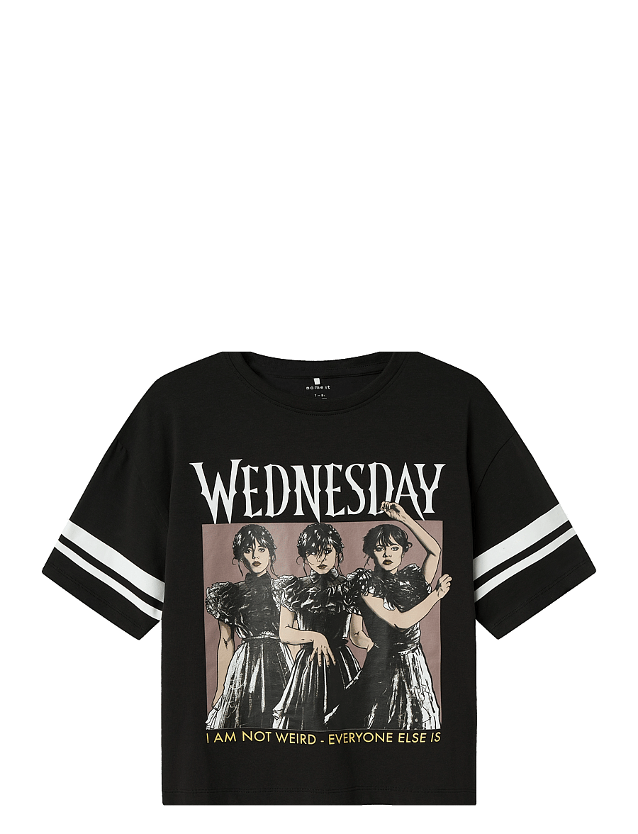 name it - NKFJIXINA WED SS RLX TOP BOX NOOS SKY - kortärmade t-shirts - black - 1