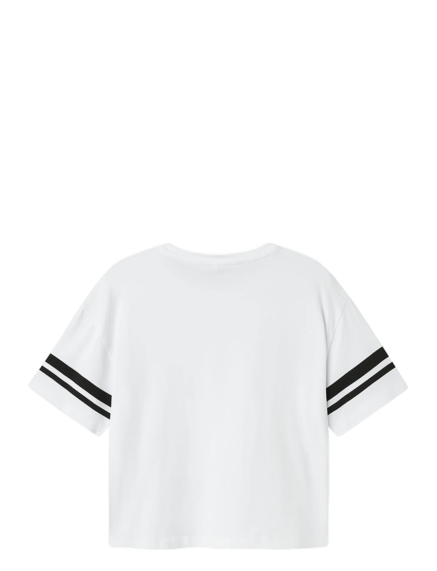 name it - NKFJIXINA WED SS RLX TOP BOX NOOS SKY - kortærmede t-shirts - bright white - 2