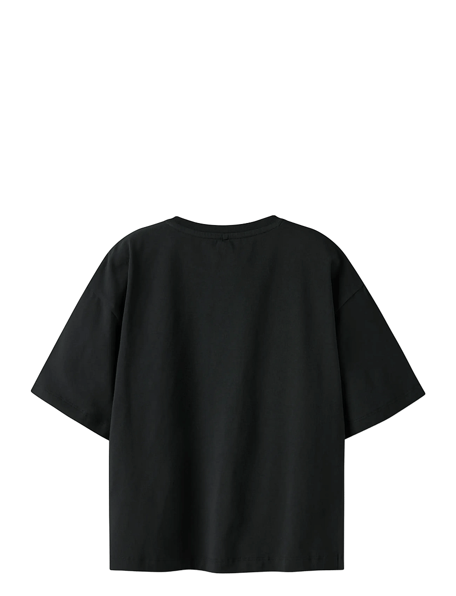 name it - NKFJIXERA SQUISH SS RLX TOP BOX BFU - kortærmede t-shirts - black - 3