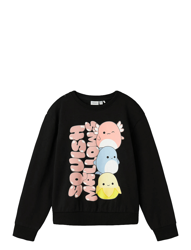 name it - NKFJIXERO SQUISH NREG SWEAT UNB BFU - sweatshirts - black - 0