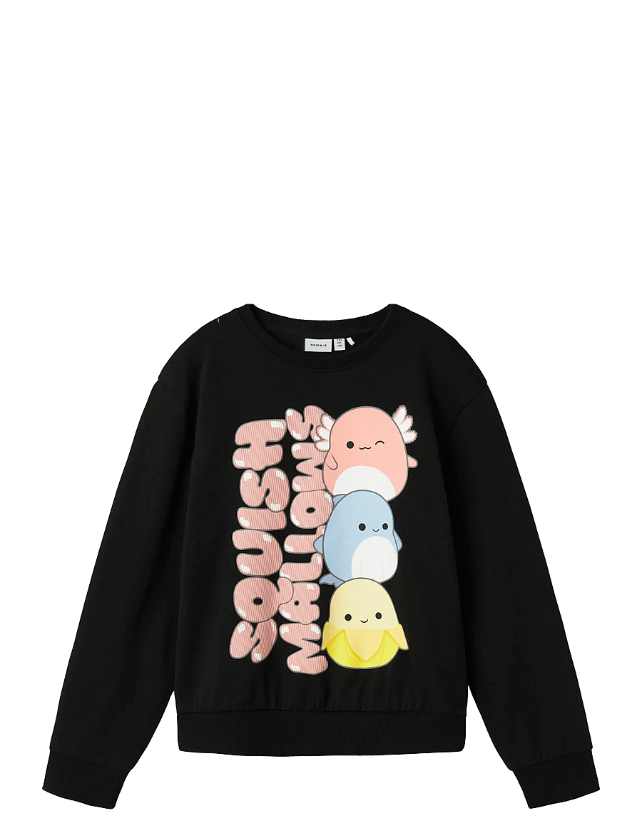 name it - NKFJIXERO SQUISH NREG SWEAT UNB BFU - sweatshirts - black - 2