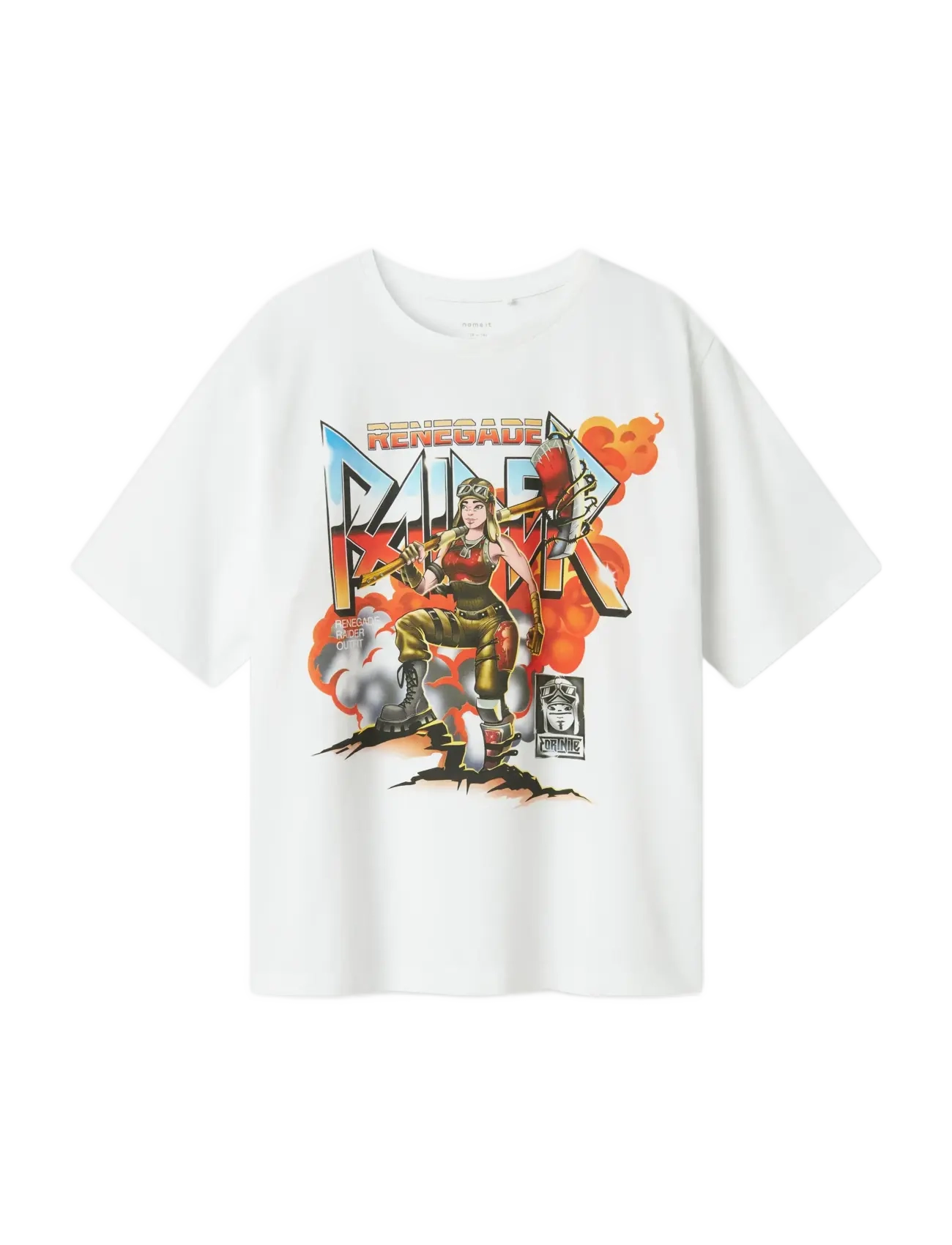 NAME IT Nkmjavali Fortnite Nreg Ss Oberteil Box Bfu Weiß - 164 - Kinder