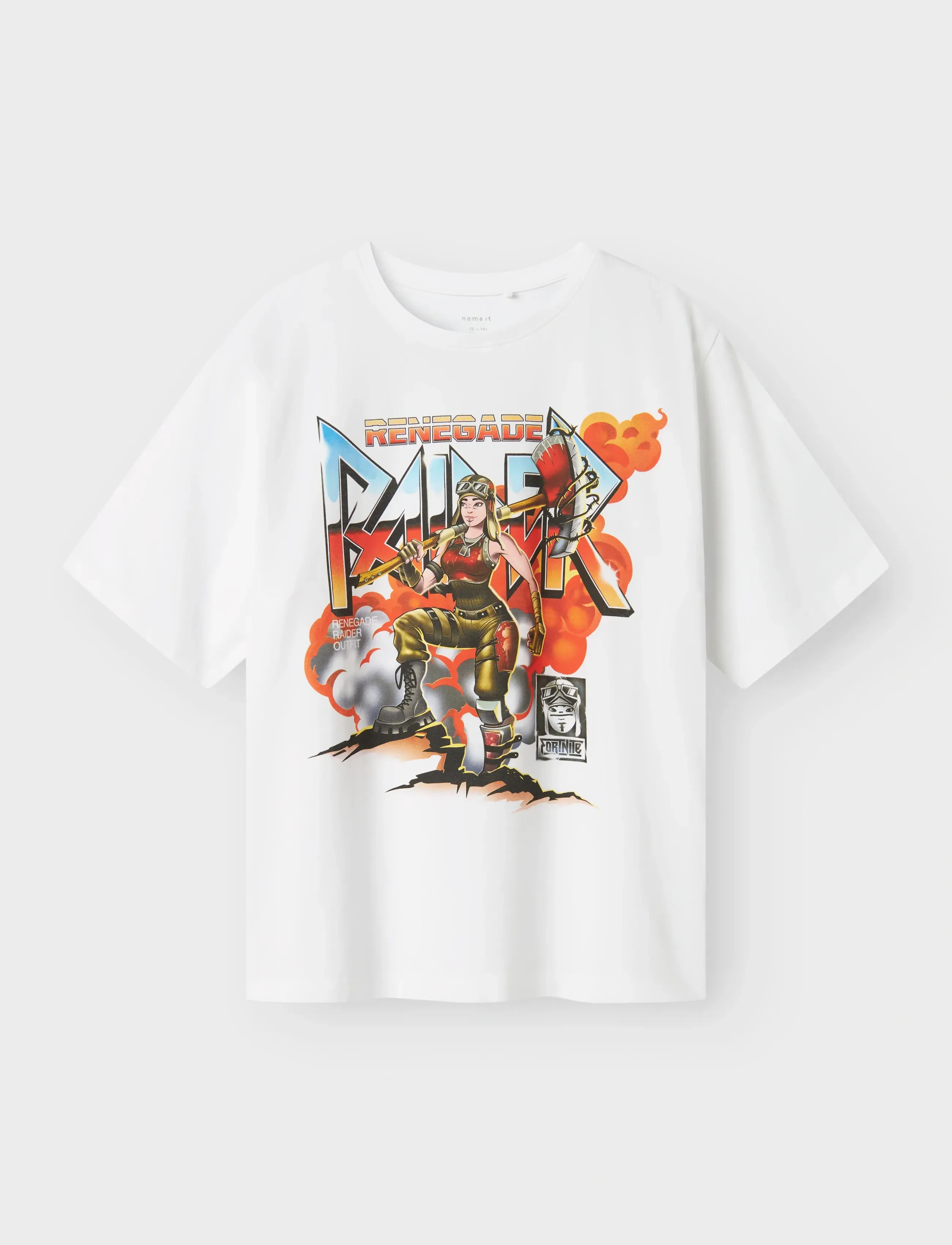 name it NKMJAVALI FORTNITE NREG SS TOP BOX BFU - Oberteile - BRIGHT WHITE / white