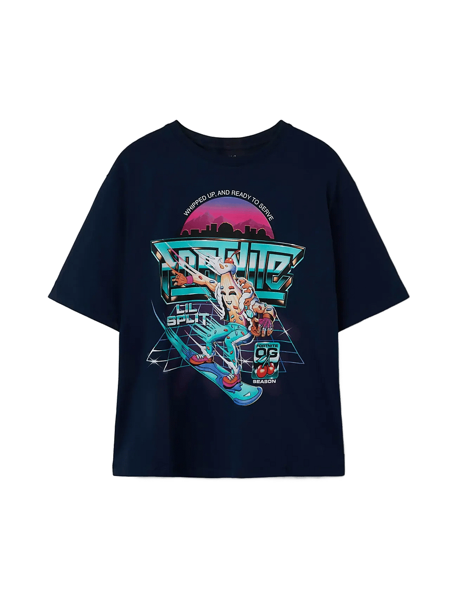 name it - NKMJAVALI FORTNITE NREG SS TOP BOX BFU - lühikeste varrukatega t-särgid - navy blazer - 1