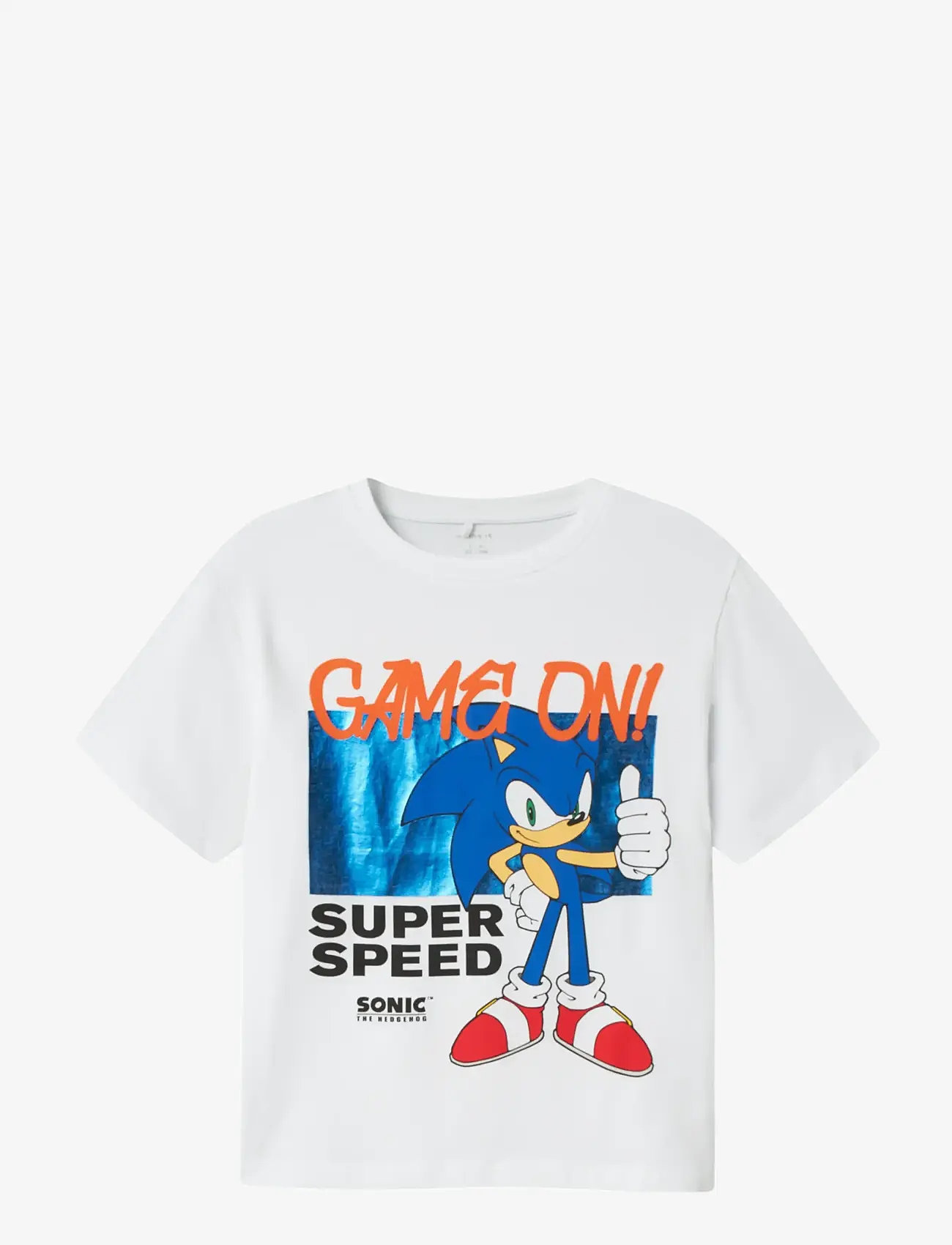 name it - NKMJERRY SONIC NREG SS TOP BOX SKY - short-sleeved t-shirts - bright white - 0