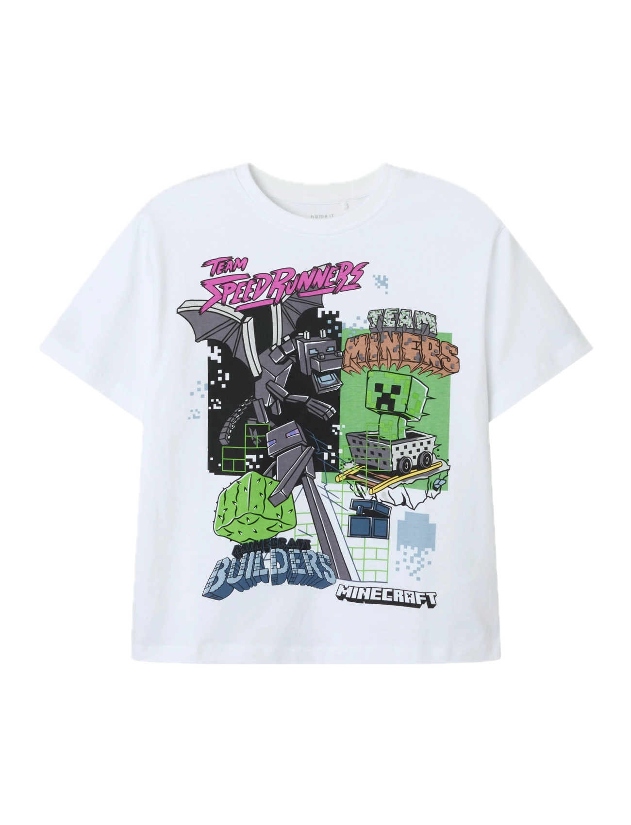 NAME IT Nkmjahi Minecraft Nreg Ss Oberteil Noos Bfu Weiß - 116 - Kinder