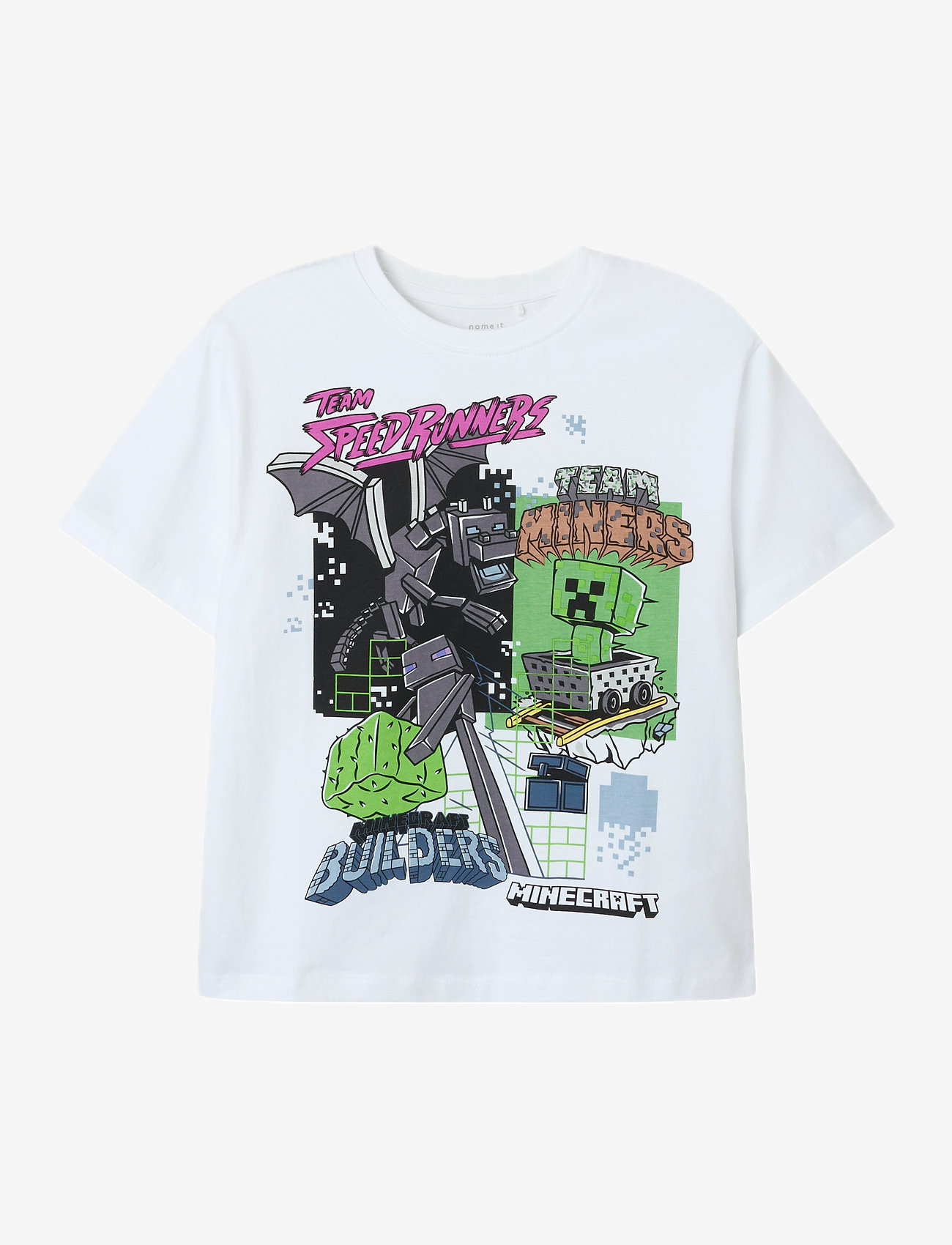 name it - NKMJAHI MINECRAFT NREG SS TOP NOOS BFU - kortärmade - bright white - 0