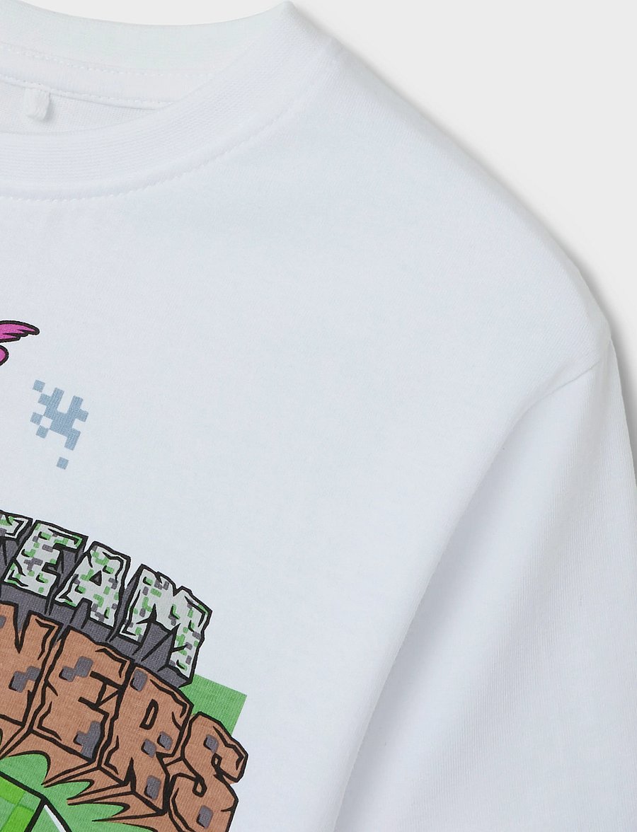 name it - NKMJAHI MINECRAFT NREG SS TOP NOOS BFU - lühikeste varrukatega t-särgid - bright white - 2