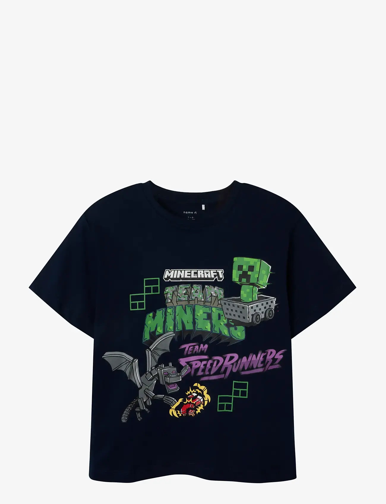 name it - NKMJAHI MINECRAFT NREG SS TOP NOOS BFU - lühikeste varrukatega t-särgid - navy blazer - 0