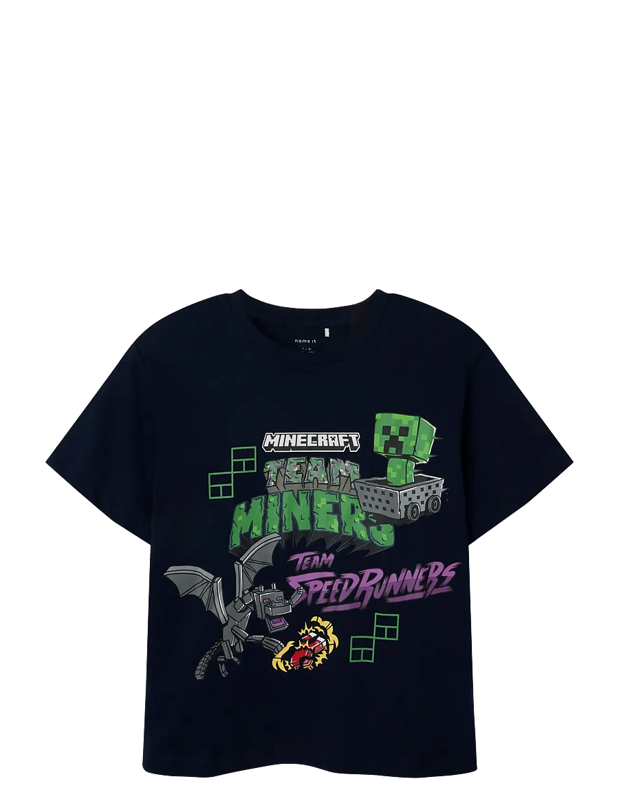 name it - NKMJAHI MINECRAFT NREG SS TOP NOOS BFU - kortärmade t-shirts - navy blazer - 0