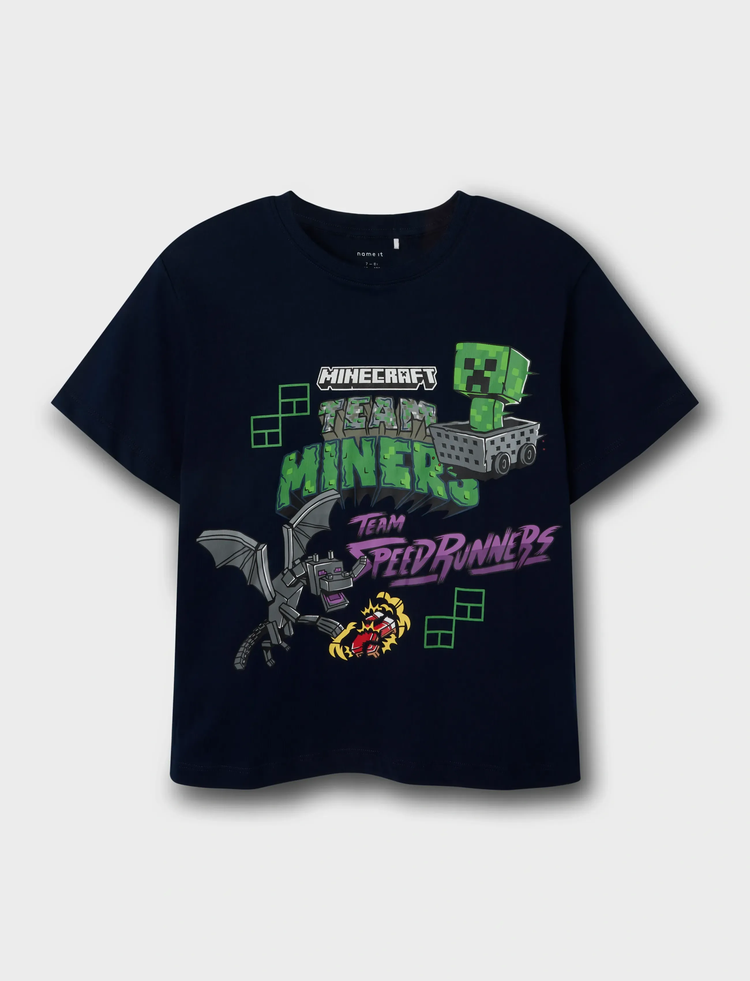 name it - NKMJAHI MINECRAFT NREG SS TOP NOOS BFU - kurzärmelige - navy blazer - 2