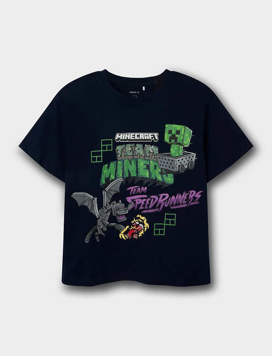 name it - NKMJAHI MINECRAFT NREG SS TOP NOOS BFU - kortärmade t-shirts - navy blazer - 2