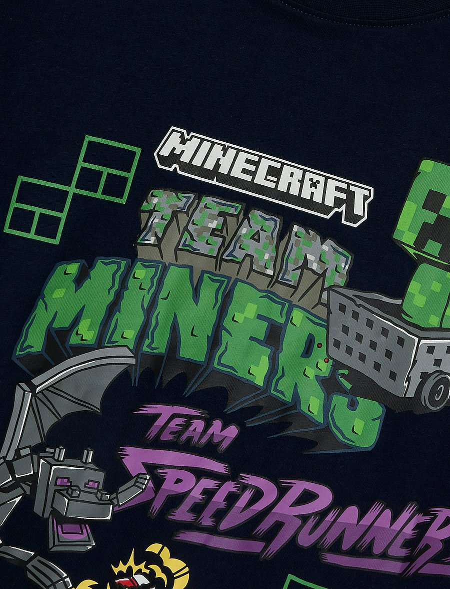 name it - NKMJAHI MINECRAFT NREG SS TOP NOOS BFU - kortärmade t-shirts - navy blazer - 3
