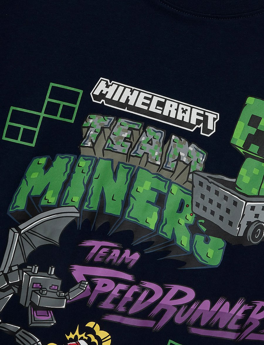 name it - NKMJAHI MINECRAFT NREG SS TOP NOOS BFU - kortärmade t-shirts - navy blazer - 4