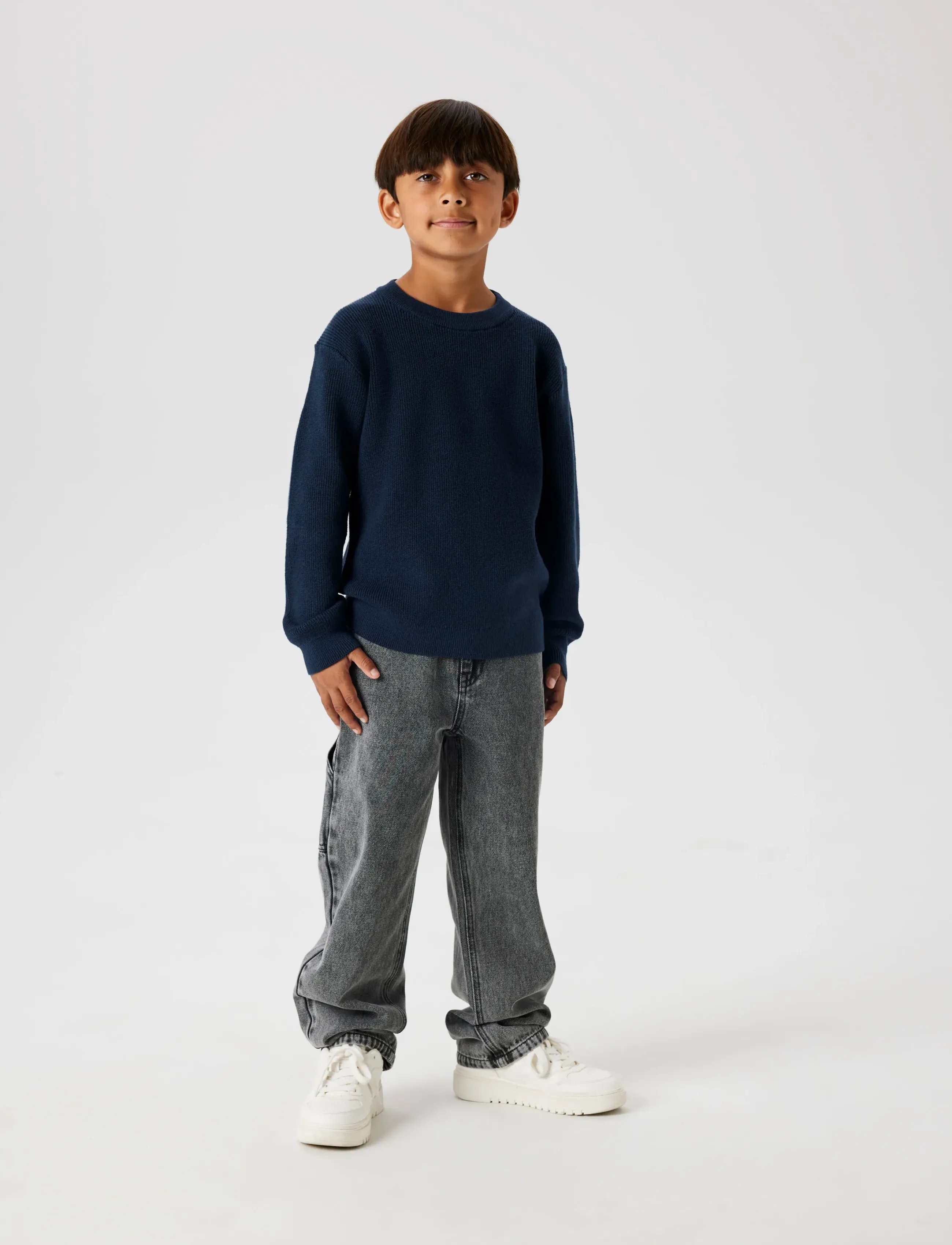 name it Nkmnesolle Ls Pullover Knit Noos, 116, Knitwear, Marineblau - Pullovers, Kinder