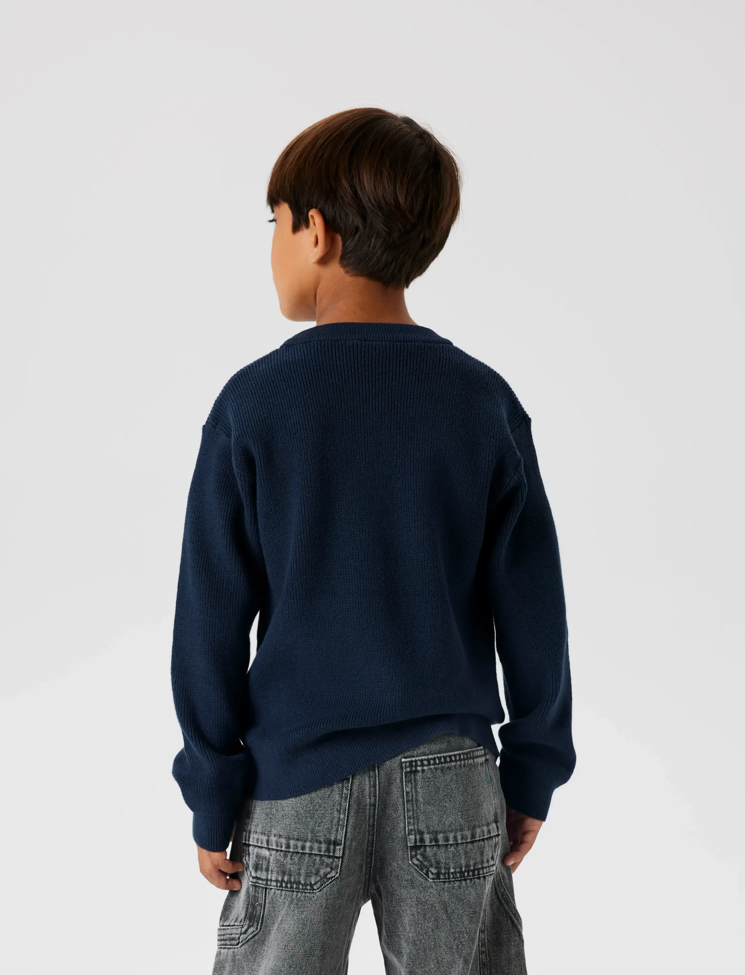 name it - NKMNESOLLE LS PULLOVER KNIT NOOS - jumpers - dark sapphire - 3