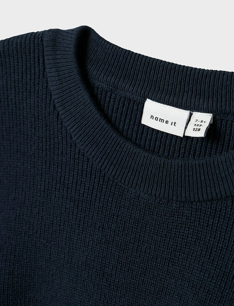 name it - NKMNESOLLE LS PULLOVER KNIT NOOS - džemprid - dark sapphire - 4