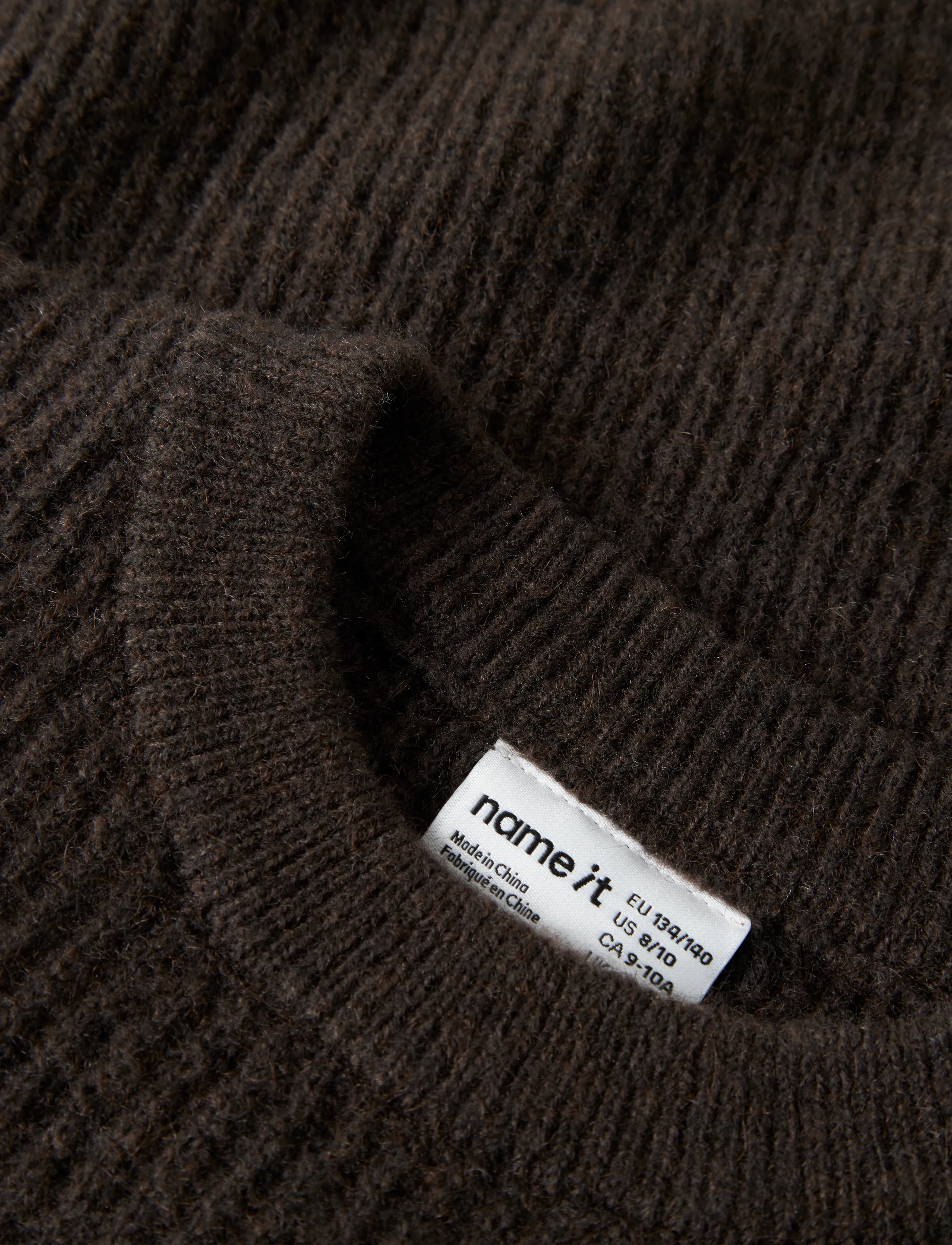 name it - NKFHOLLY LS BOXY SHORT KNIT NOOS - pullover - chocolate plum - 3
