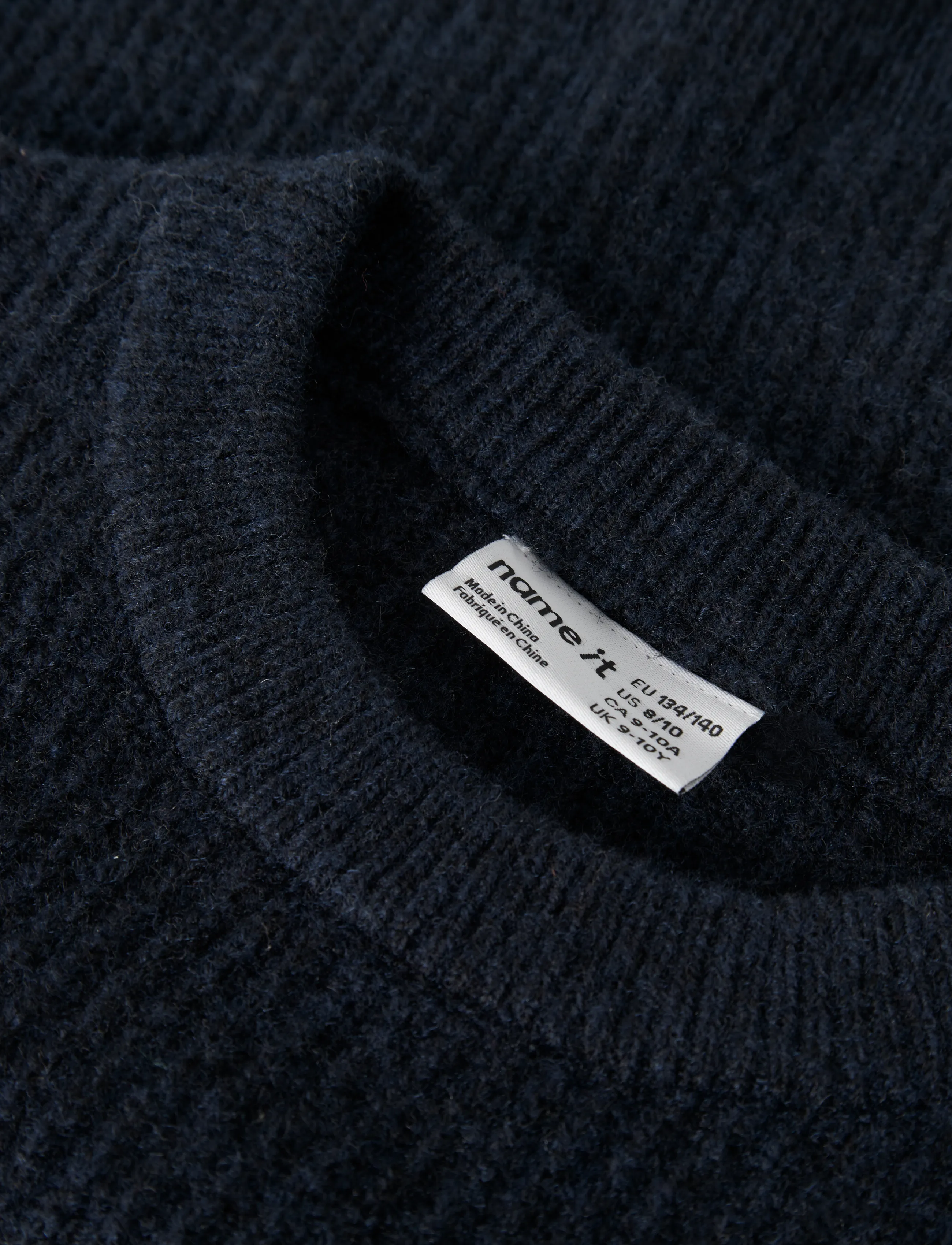 name it - NKFHOLLY LS BOXY SHORT KNIT NOOS - džemprid - dark sapphire - 3