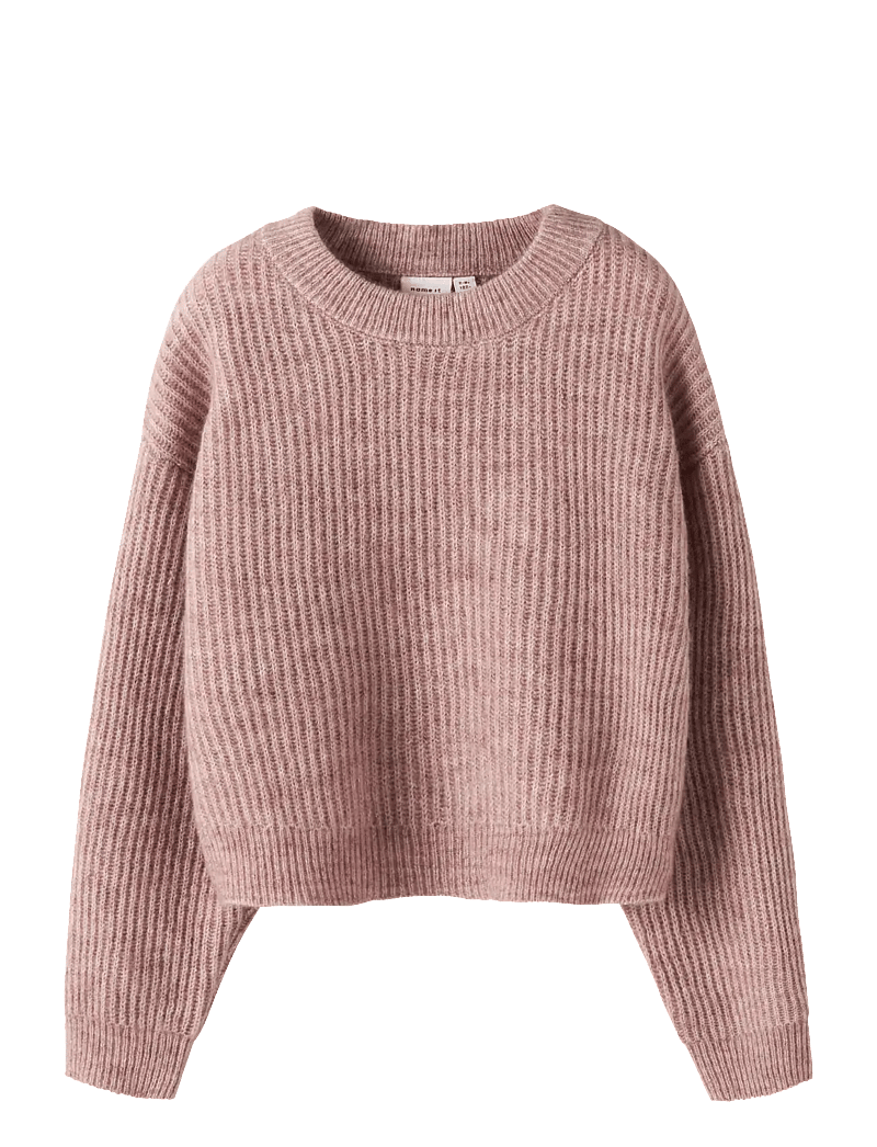 name it - NKFHOLLY LS BOXY SHORT KNIT NOOS - stickade tröjor - deauville mauve - 0