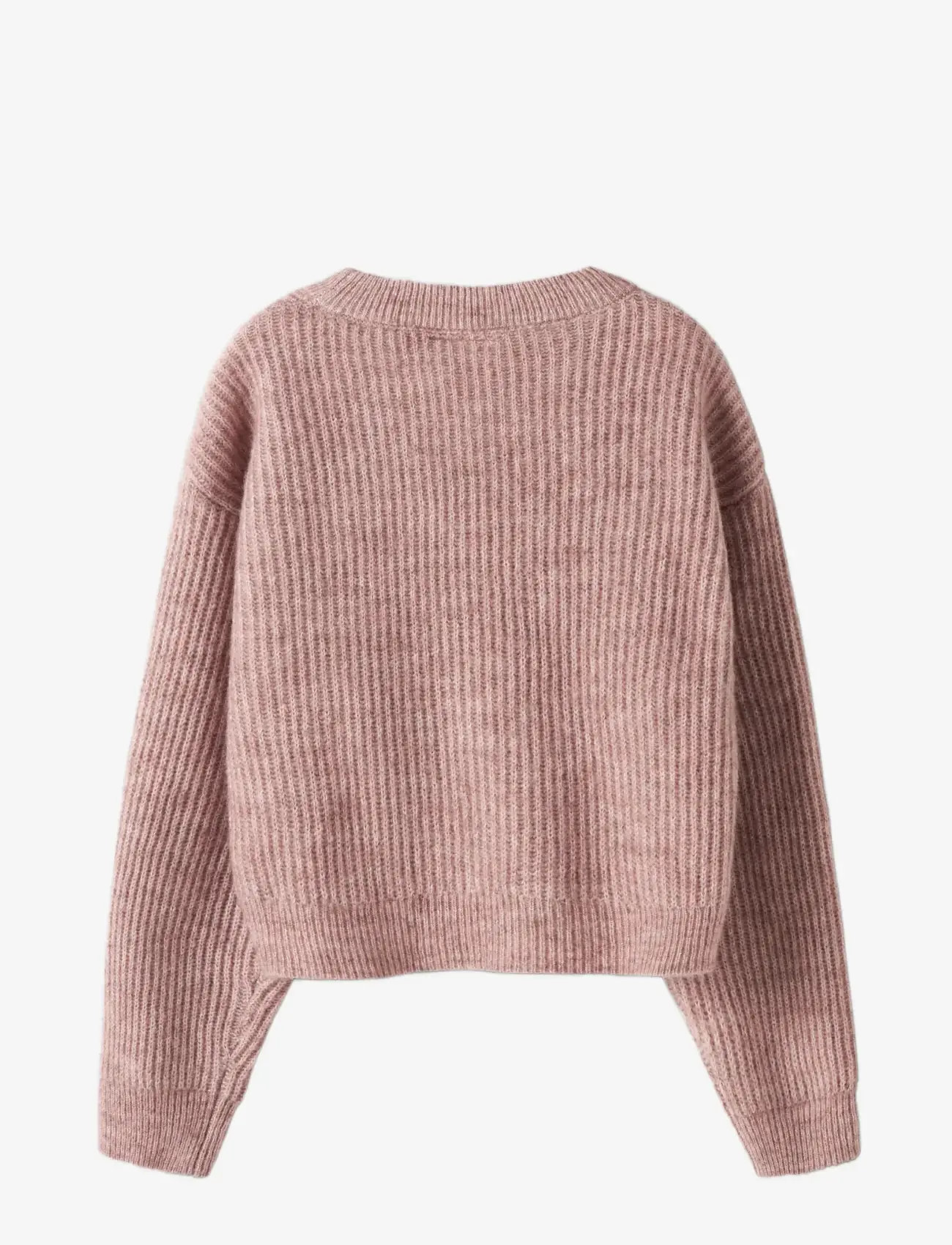 name it - NKFHOLLY LS BOXY SHORT KNIT NOOS - stickade tröjor - deauville mauve - 1