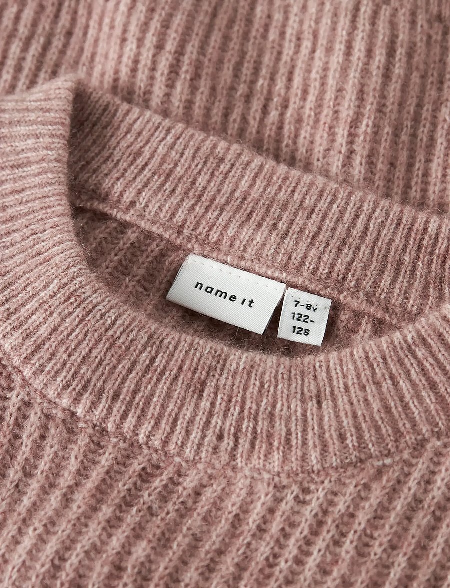 name it - NKFHOLLY LS BOXY SHORT KNIT NOOS - pullover - deauville mauve - 2