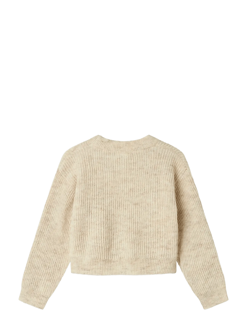 name it - NKFHOLLY LS BOXY SHORT KNIT NOOS - trøjer - pure cashmere - 2