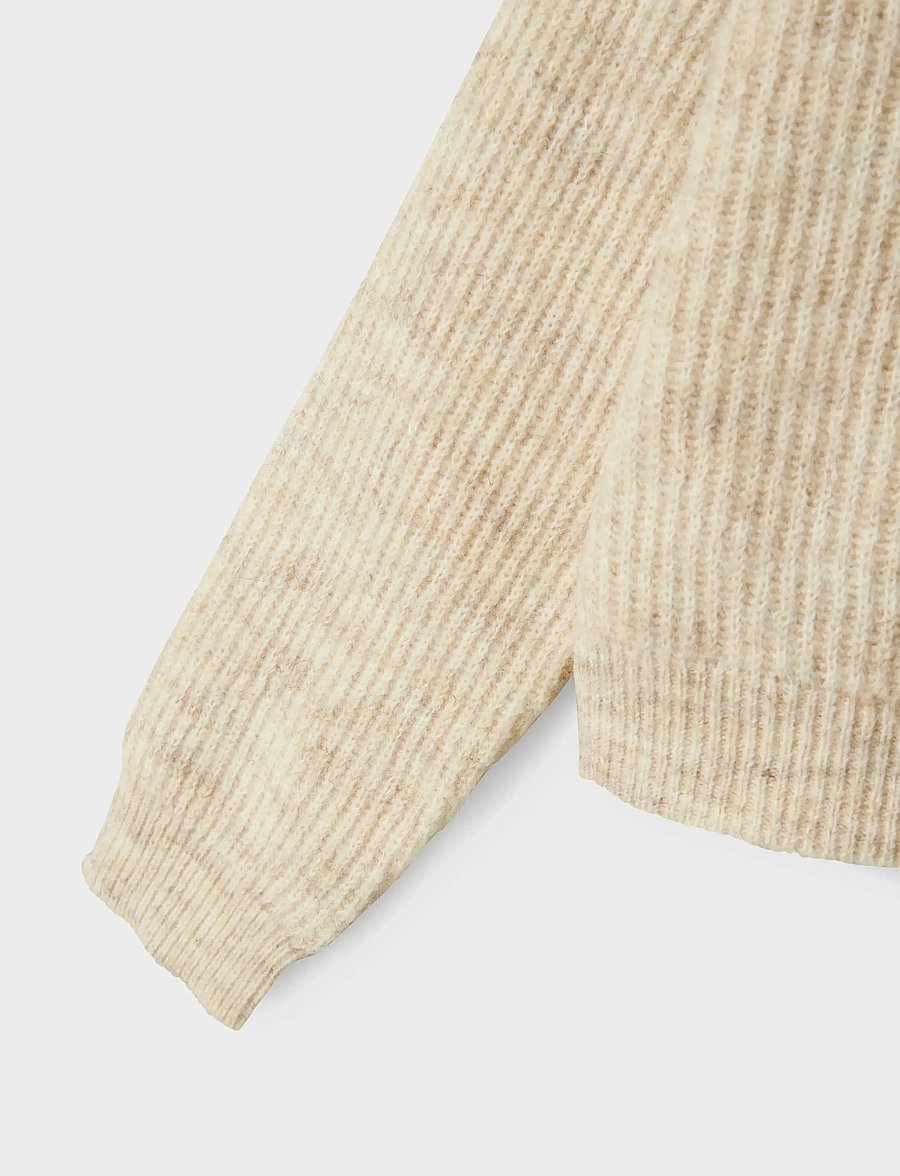 name it - NKFHOLLY LS BOXY SHORT KNIT NOOS - stickade tröjor - pure cashmere - 4