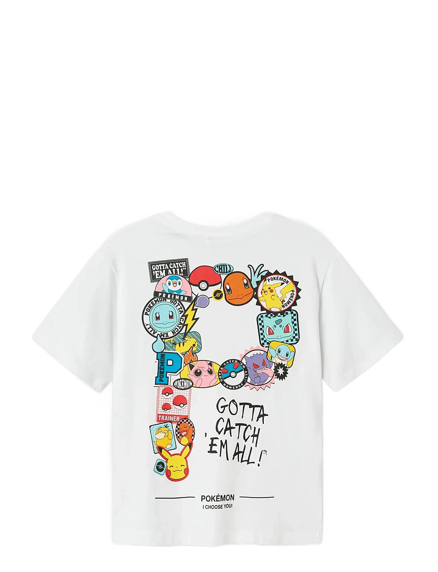 name it - NKMJENO POKEMON NREG SS TOP BOX NOOS SKY - kortærmede t-shirts - bright white - 2