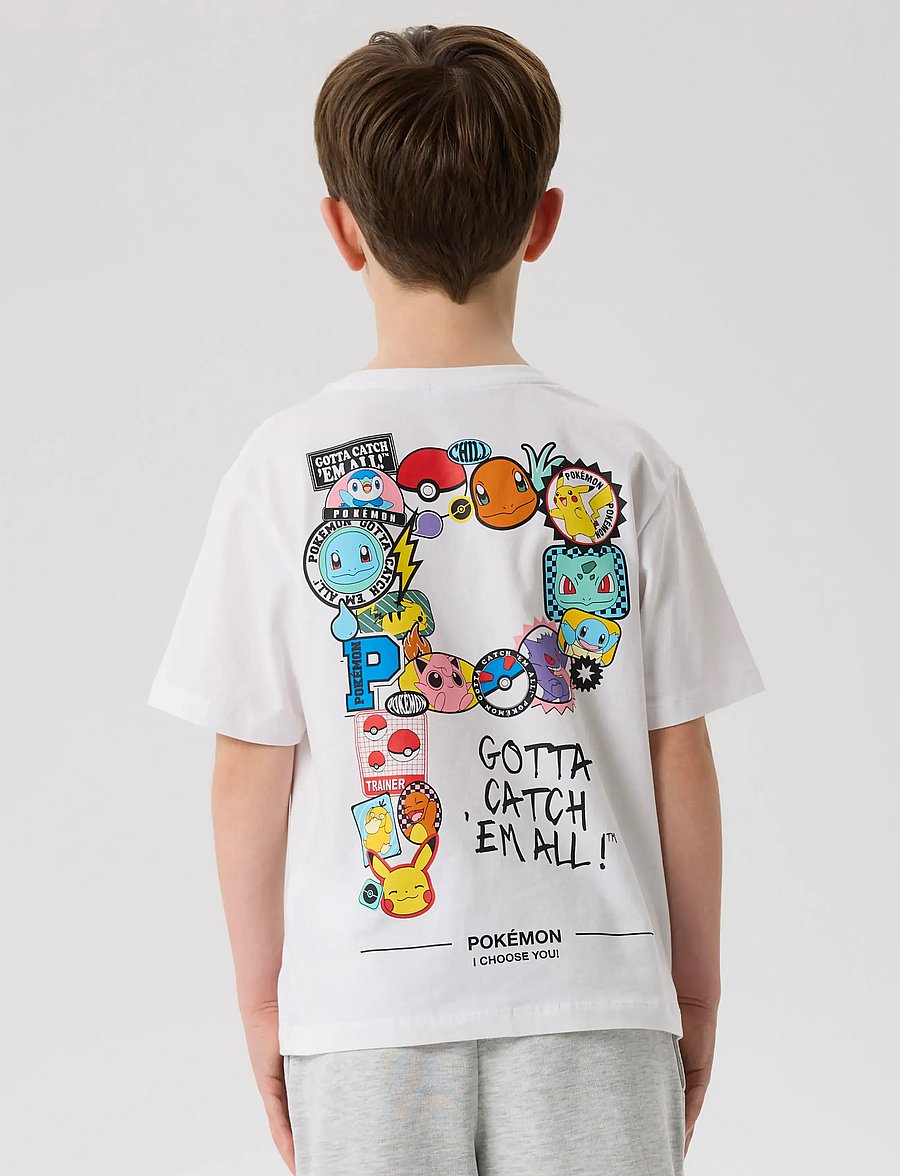 name it - NKMJENO POKEMON NREG SS TOP BOX NOOS SKY - kortærmede t-shirts - bright white - 4