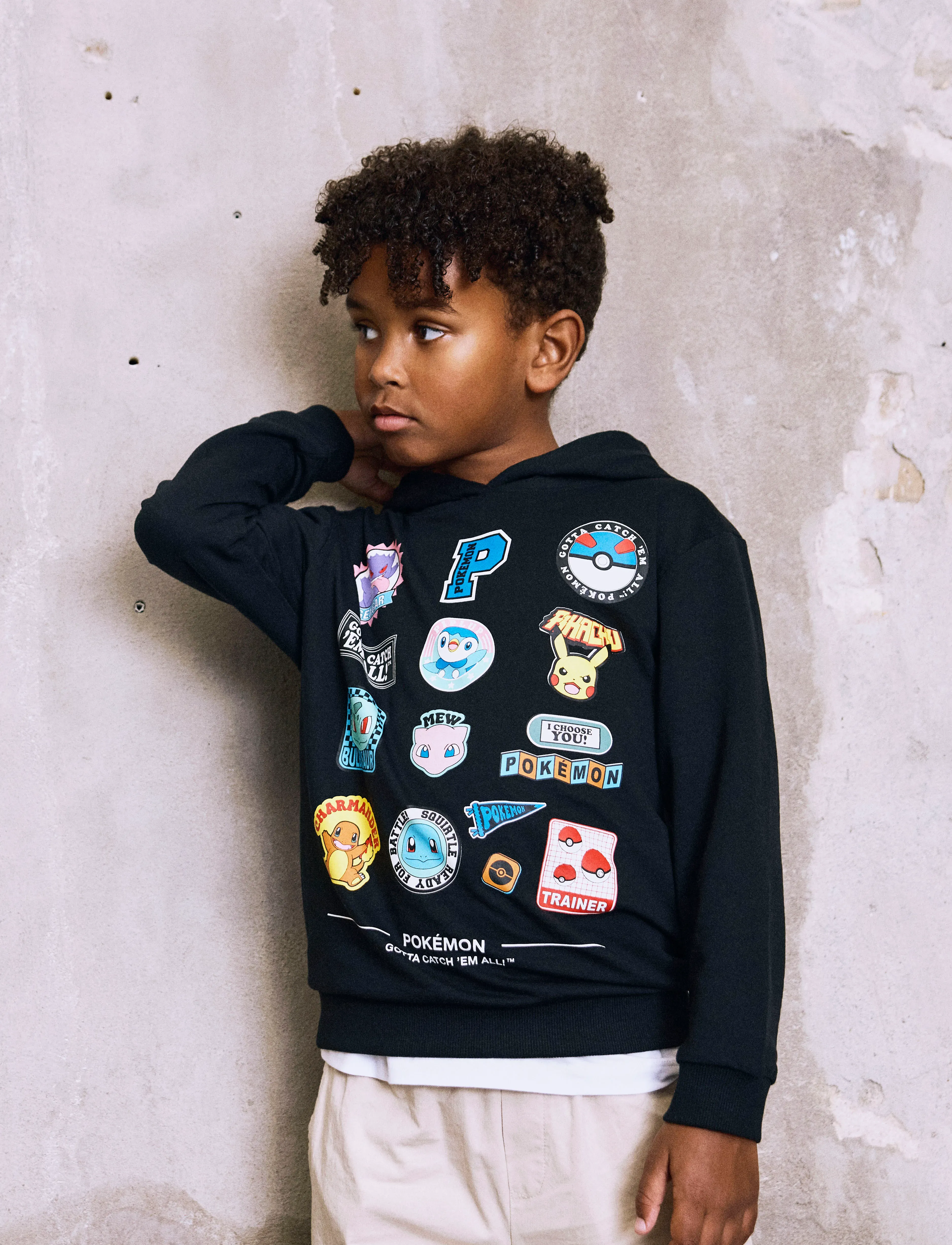 name it Nkmjimm Pokemon Nreg Swe Wh Unb Noos Sky, 158-164, Sweatshirts & Hoodies, Schwarz - Kinder