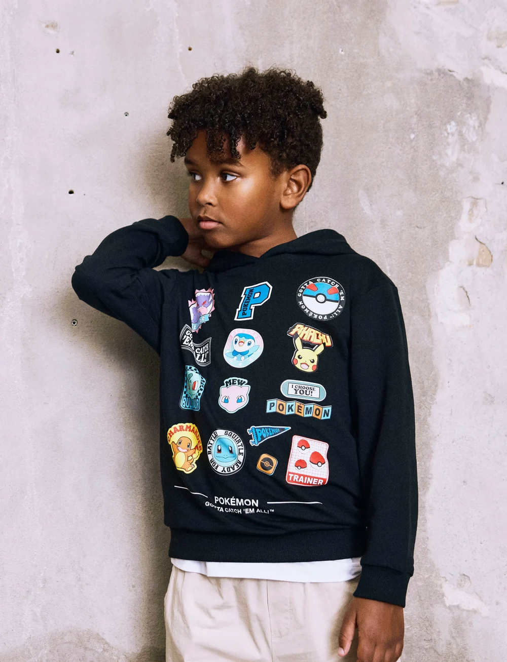 name it - NKMJIMM POKEMON NREG SWE WH UNB NOOS SKY - kapuzenpullover - black - 0