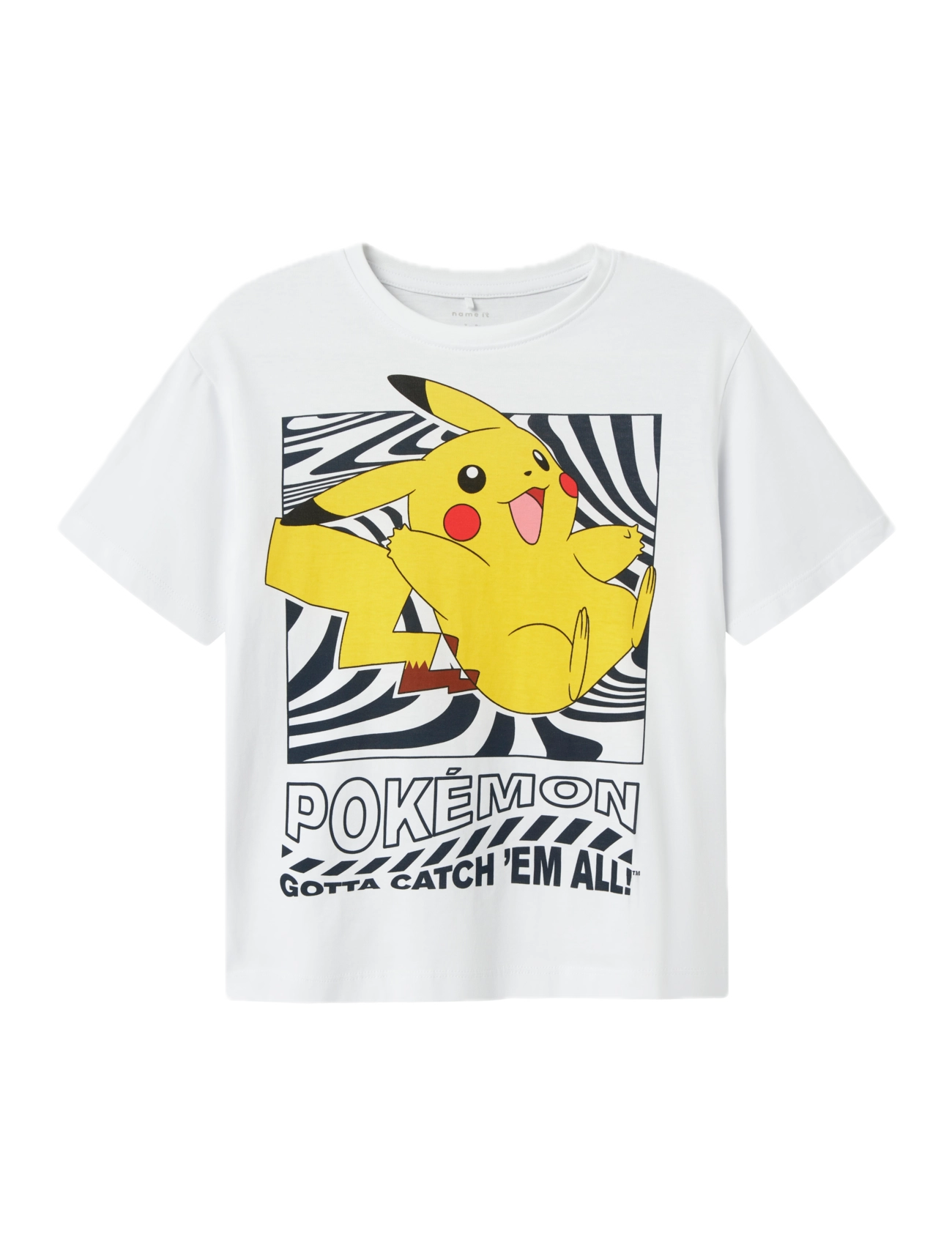 name it Nkmjamish Pokemon Nreg Ss Top Noos Sky, Børn, Pokemon Print T-shirt, Hvid, Str: 116