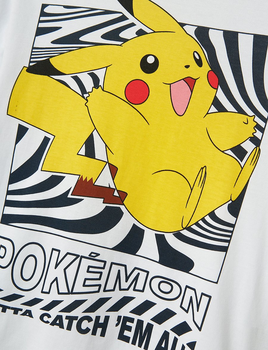 name it - NKMJAMISH POKEMON NREG SS TOP NOOS SKY - kortärmade t-shirts - bright white - 2