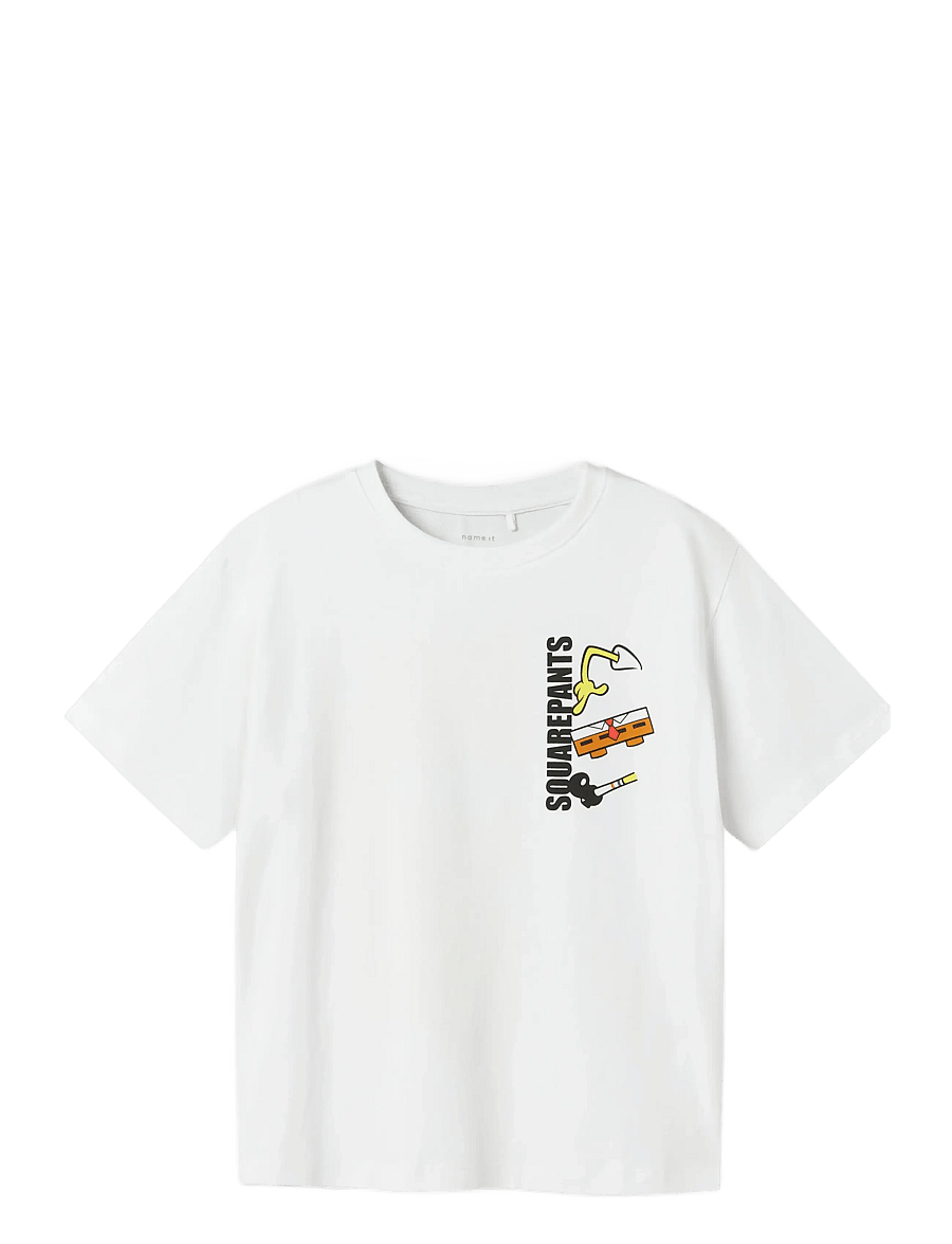 name it - NKMJARL SPONGE NREG SS TOP BOX CPLG - kortärmade t-shirts - bright white - 1